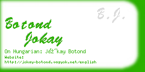 botond jokay business card